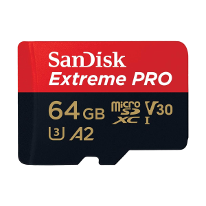 SanDisk Extreme PRO 64 GB – Tarjeta microSDXC U3 V30 A2 para drones